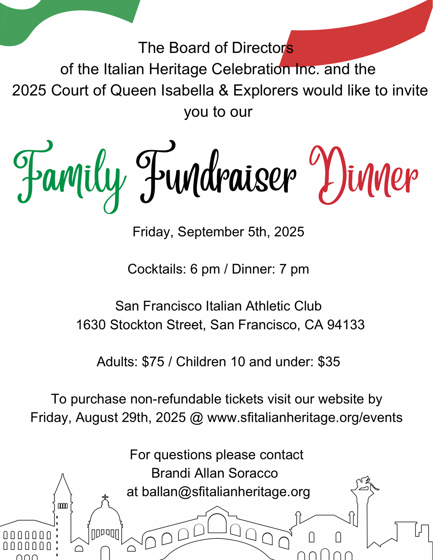 Family Fundraising Dinner 2025