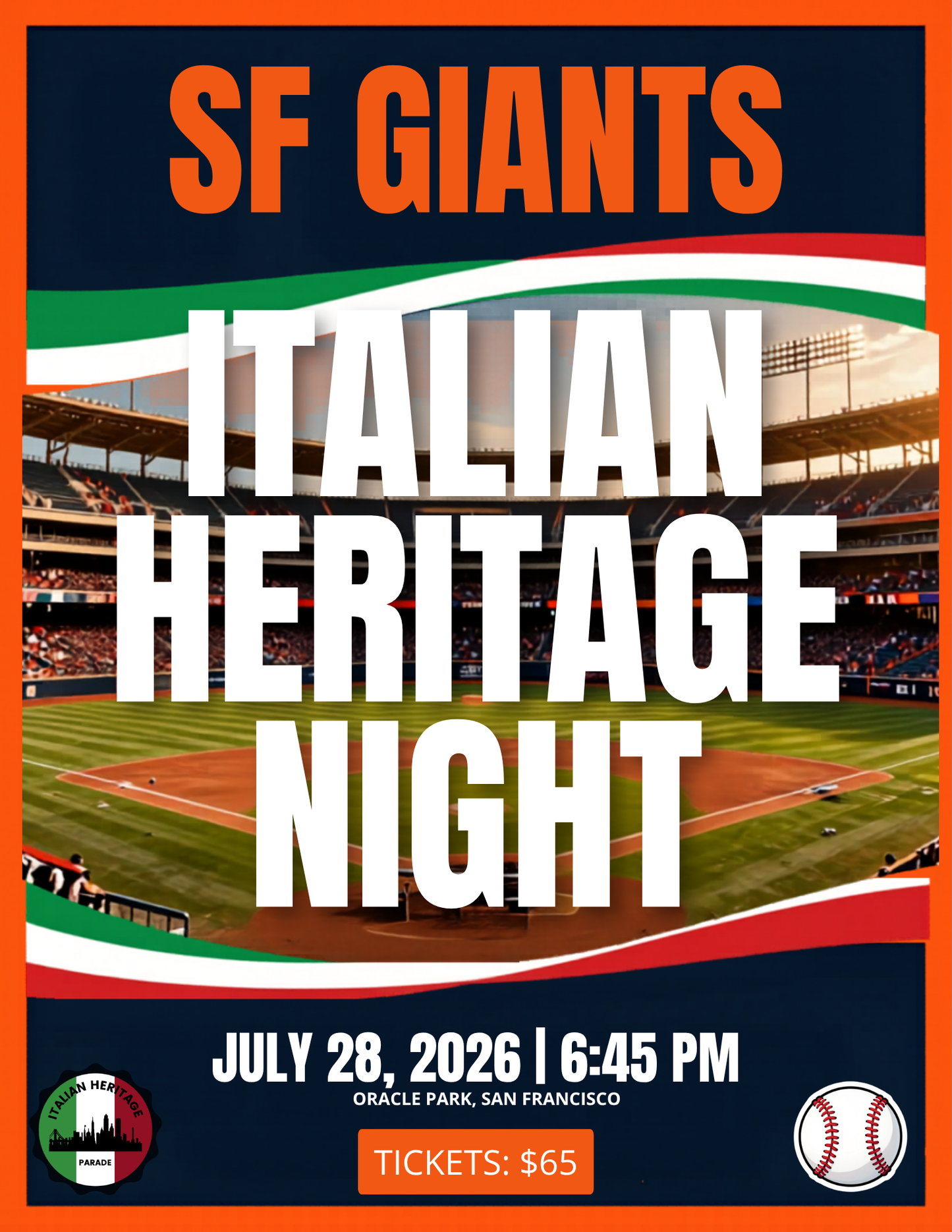 San Francisco Giants Italian Heritage Night
